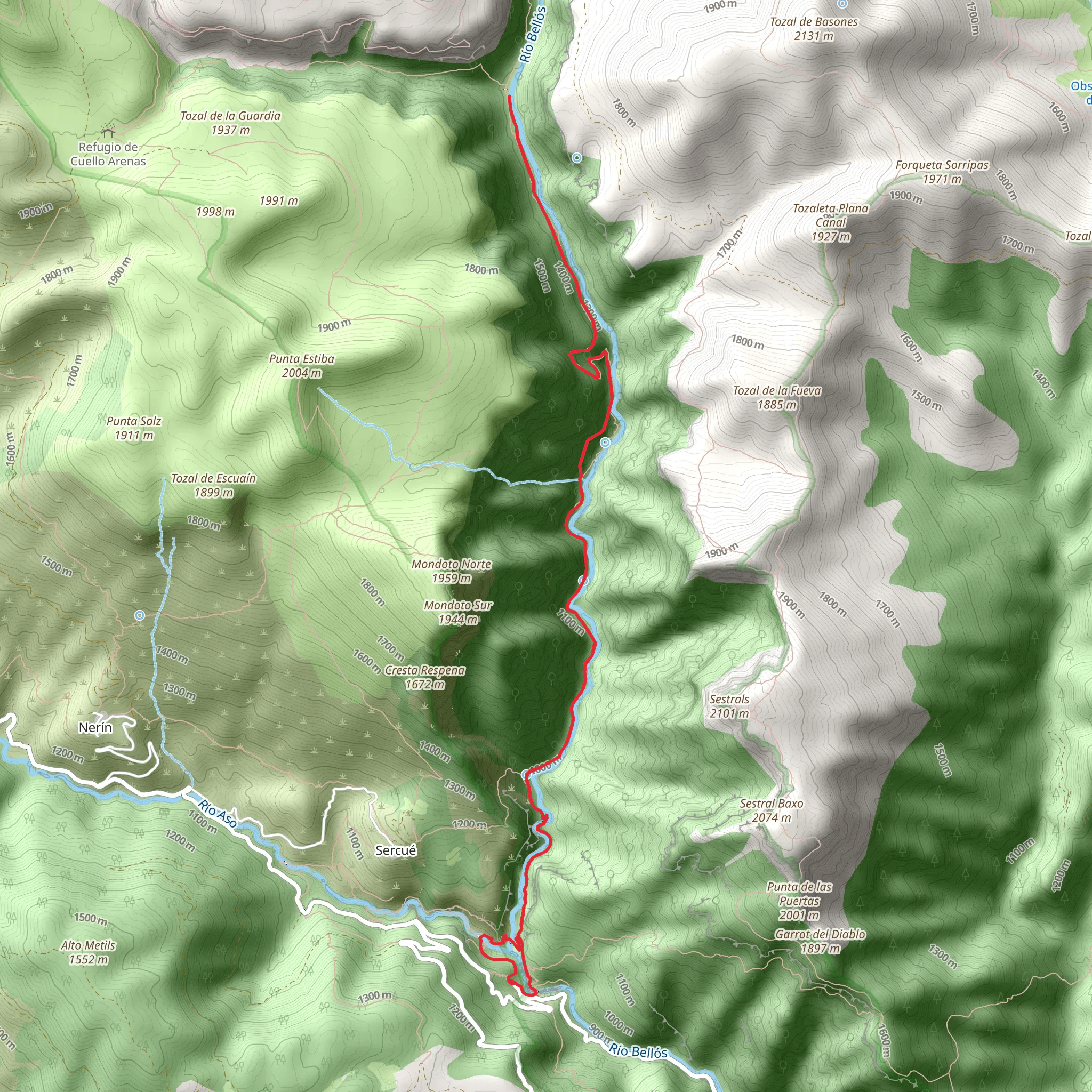 Cañon del Añisclo - La Ripareta mobile static map