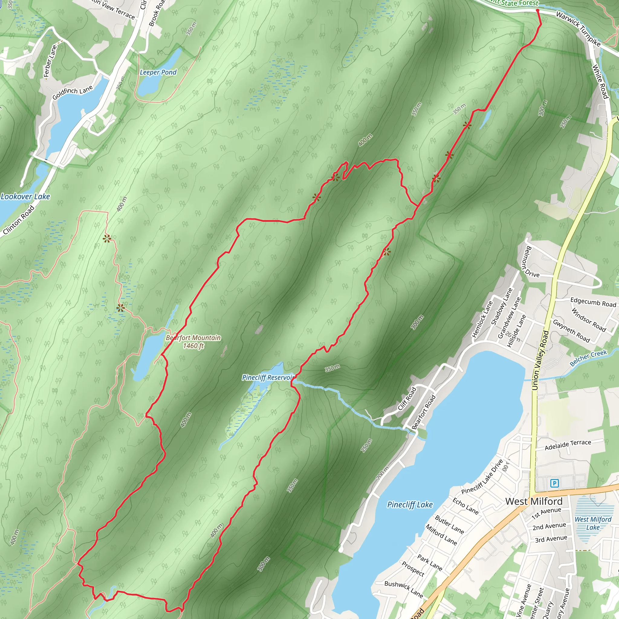 Terrace Pond North Loop mobile static map