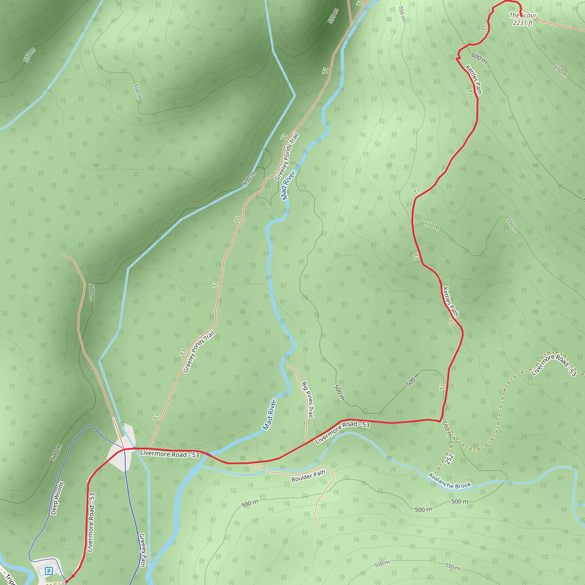 Scaur Mount via Kettles Path mobile static map