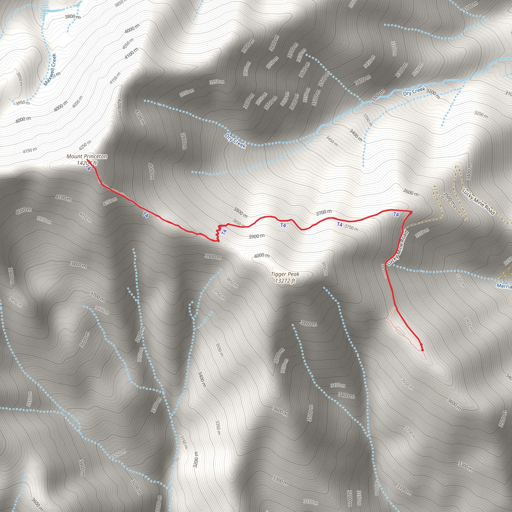 Mount Princeton Trail mobile static map