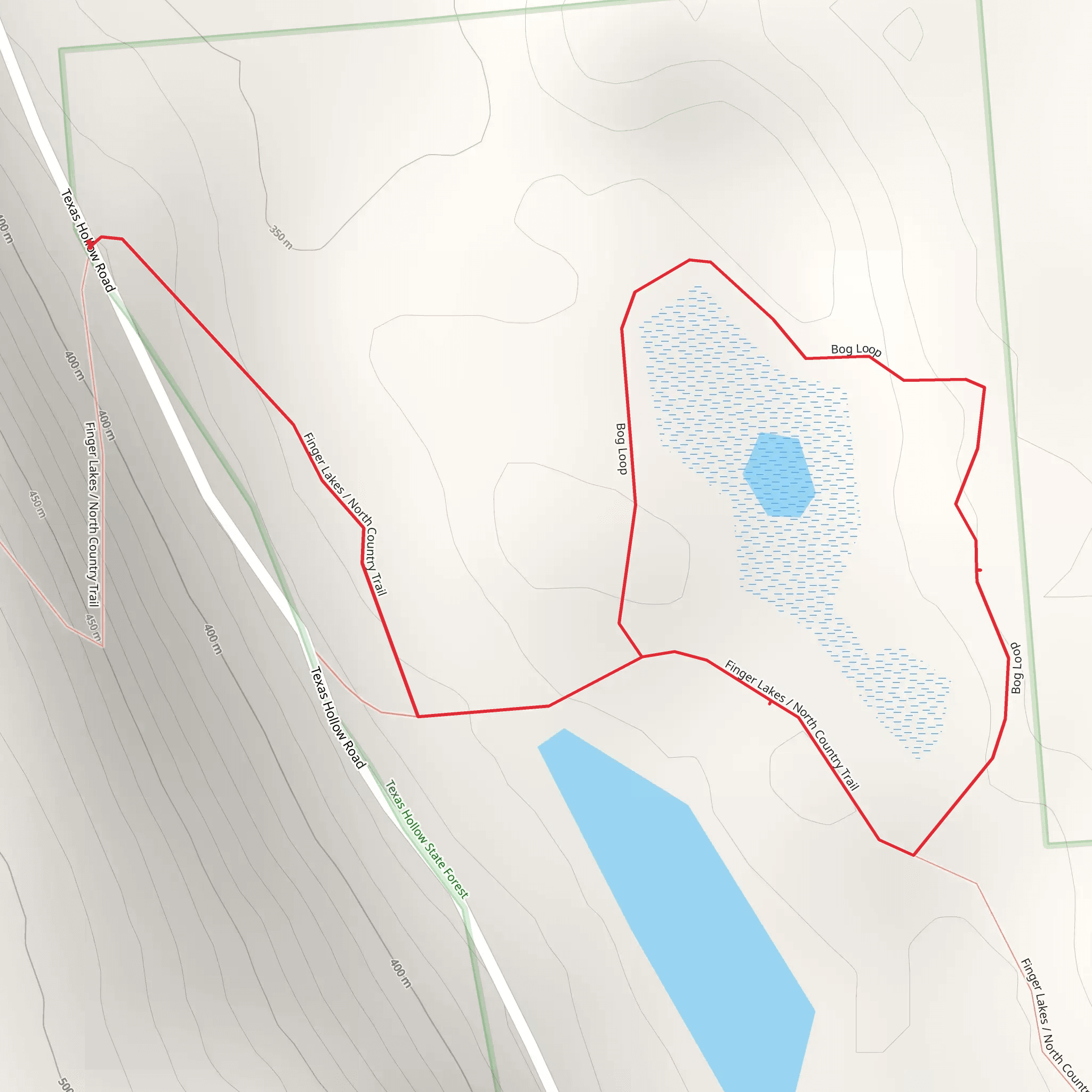 Bog Loop Trail mobile static map