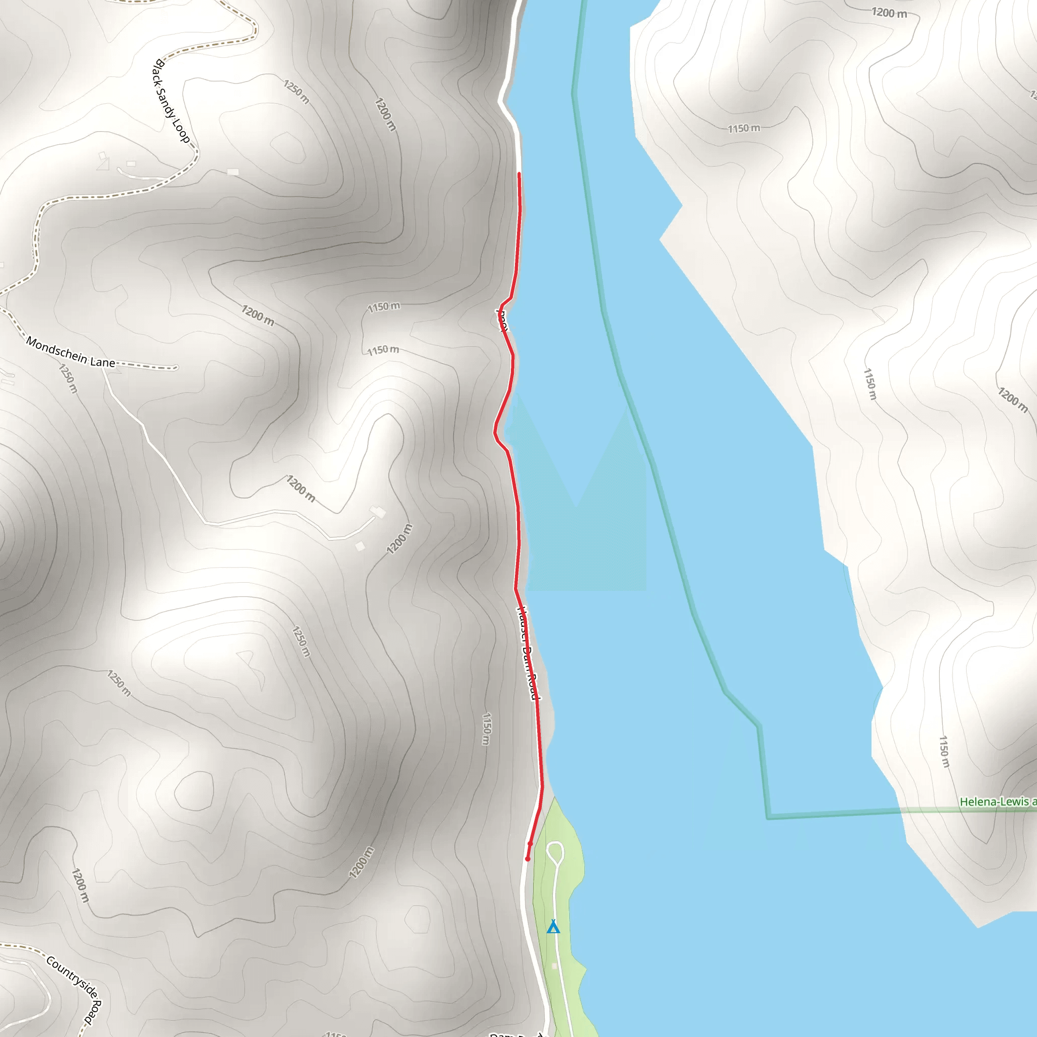 Walk along Missouri River - Black Sandy State Park Campground mobile static map