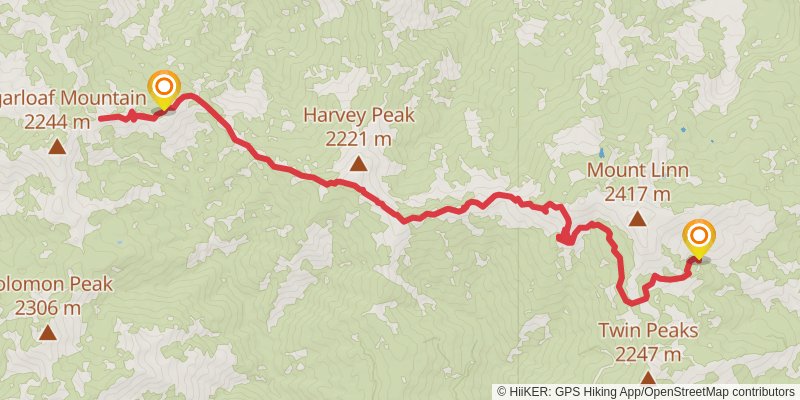 D - Camp via South Yolla Bolly Trail stage 2 Map
