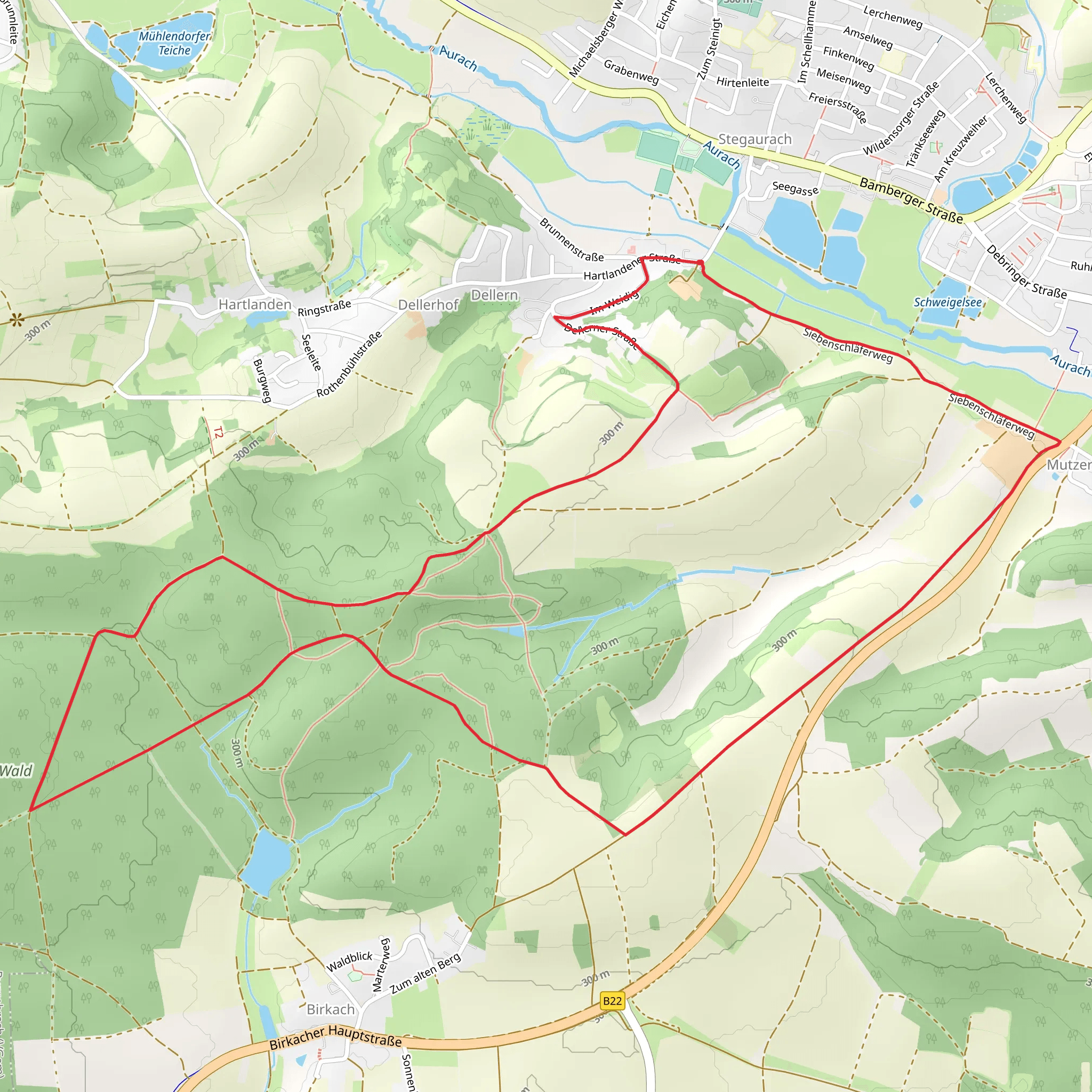 Rundweg Stegaurach mobile static map