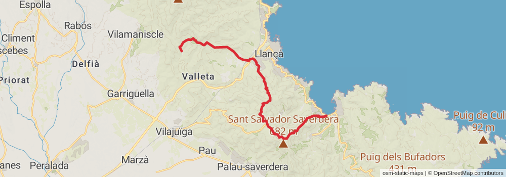 GR 11 Senda Pirenaica Cataluña stage 28 Map