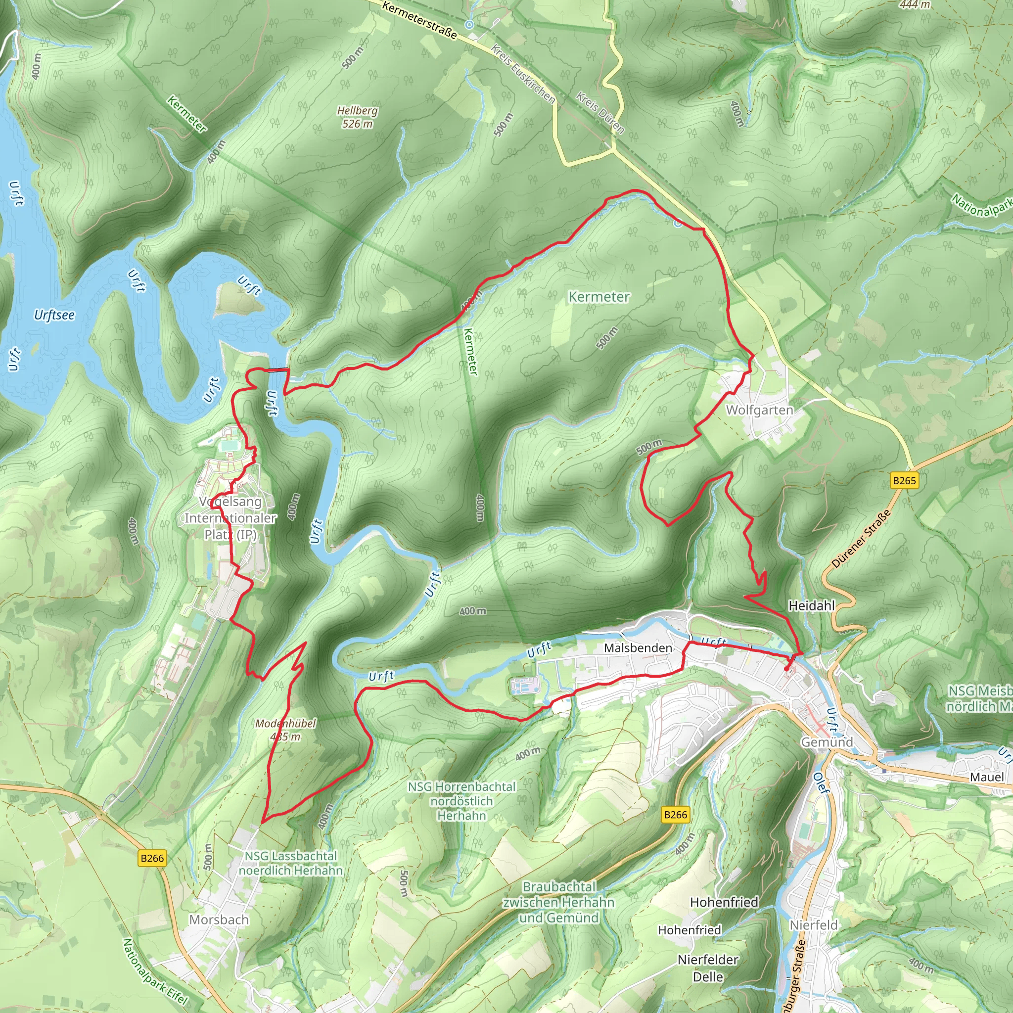 Gemund and Kermeter Loop mobile static map