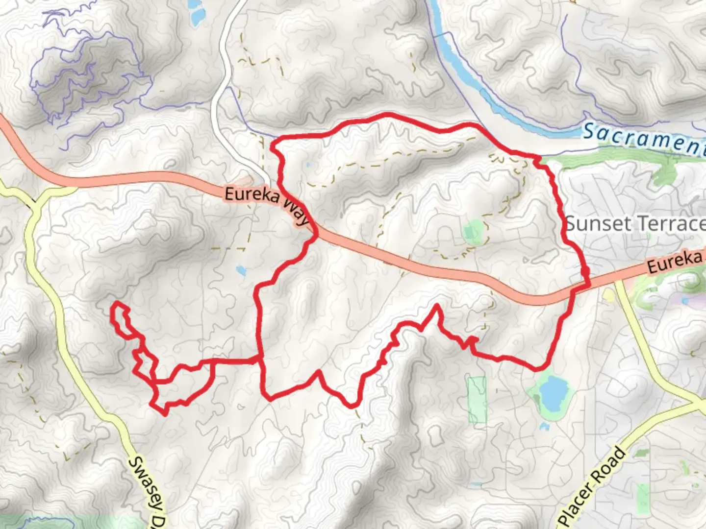 An image depicting the trail Salt Creek, Middle Creek and Mary Lake Loop and its surrounding area.