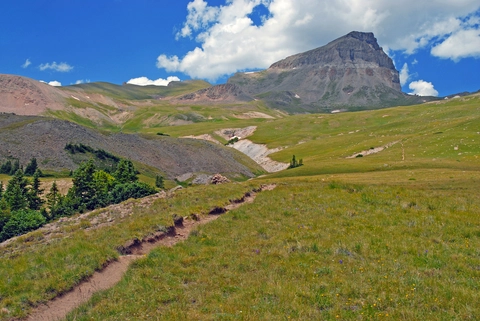 An image depicting the trail Little Cimarron Trail via Alpine Trail and its surrounding area.