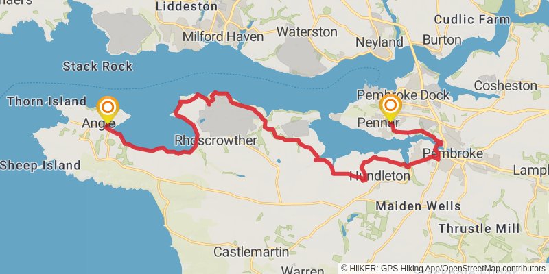 Pembrokeshire Coast Path stage 13 Map