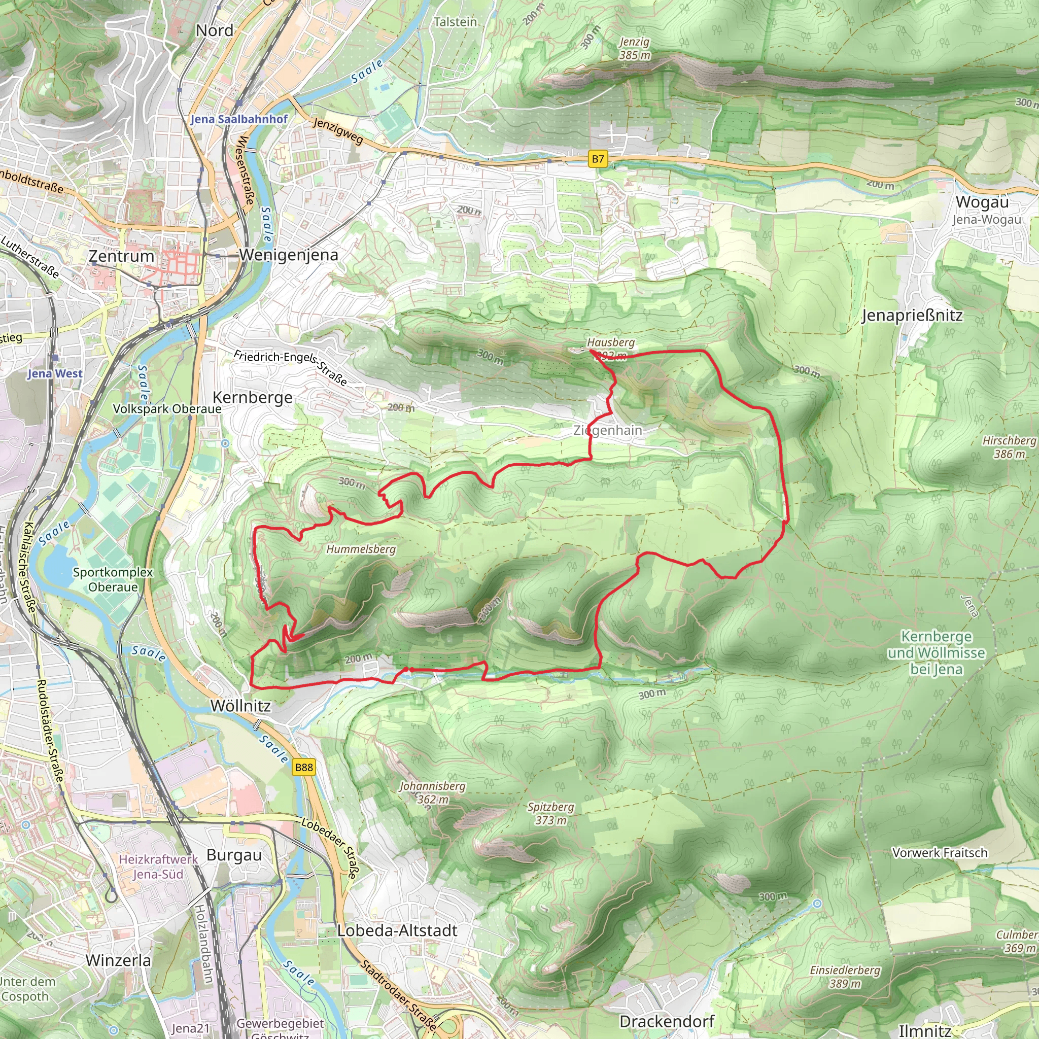 SaaleHorizontale and 100 Kilometer Horizontale mobile static map
