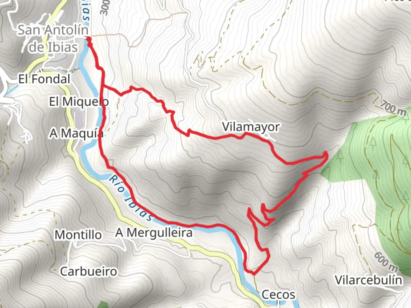 An image depicting the trail Path of Gold and its surrounding area.