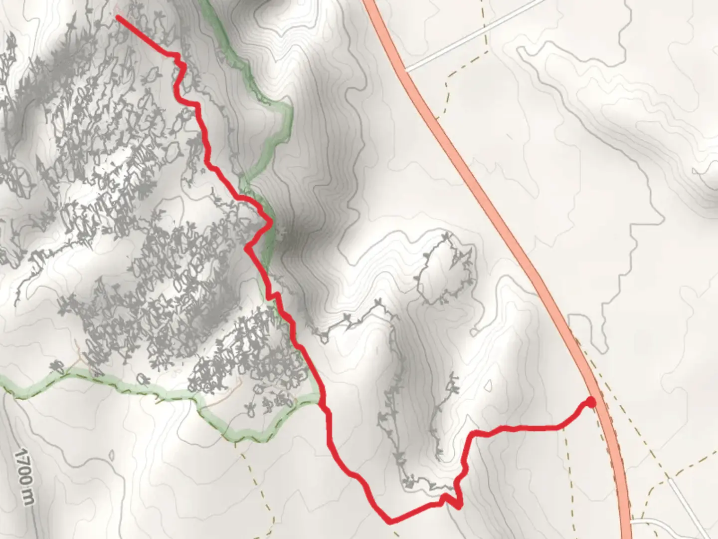 An image depicting the trail Moab Rim Arch and Tukuhnikivats Arch and its surrounding area.