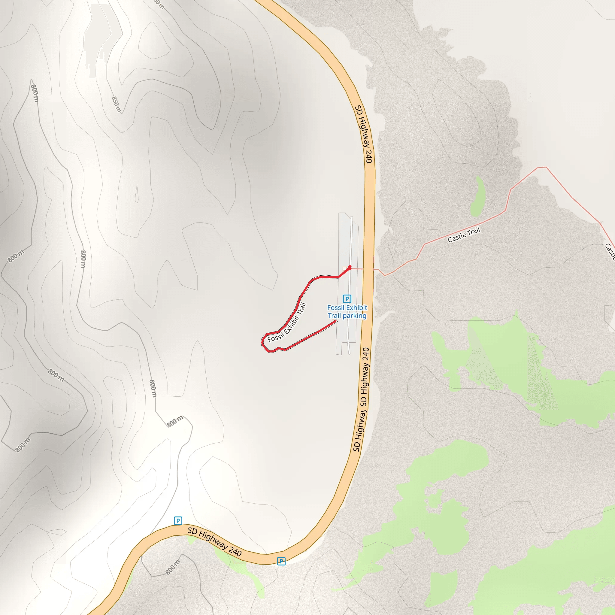 Fossil Exhibit Trail mobile static map