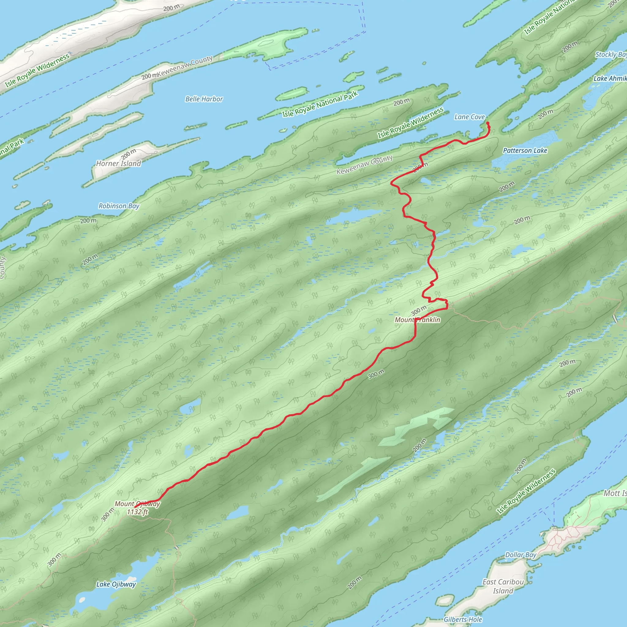 Mount Ojibway and Mount Franklin via Lane Cove Trail mobile static map