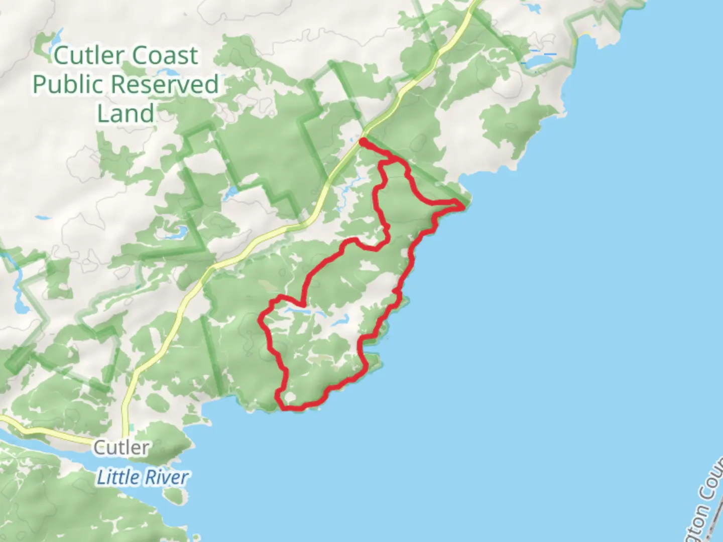 An image depicting the trail Cutter Loop Trail and its surrounding area.