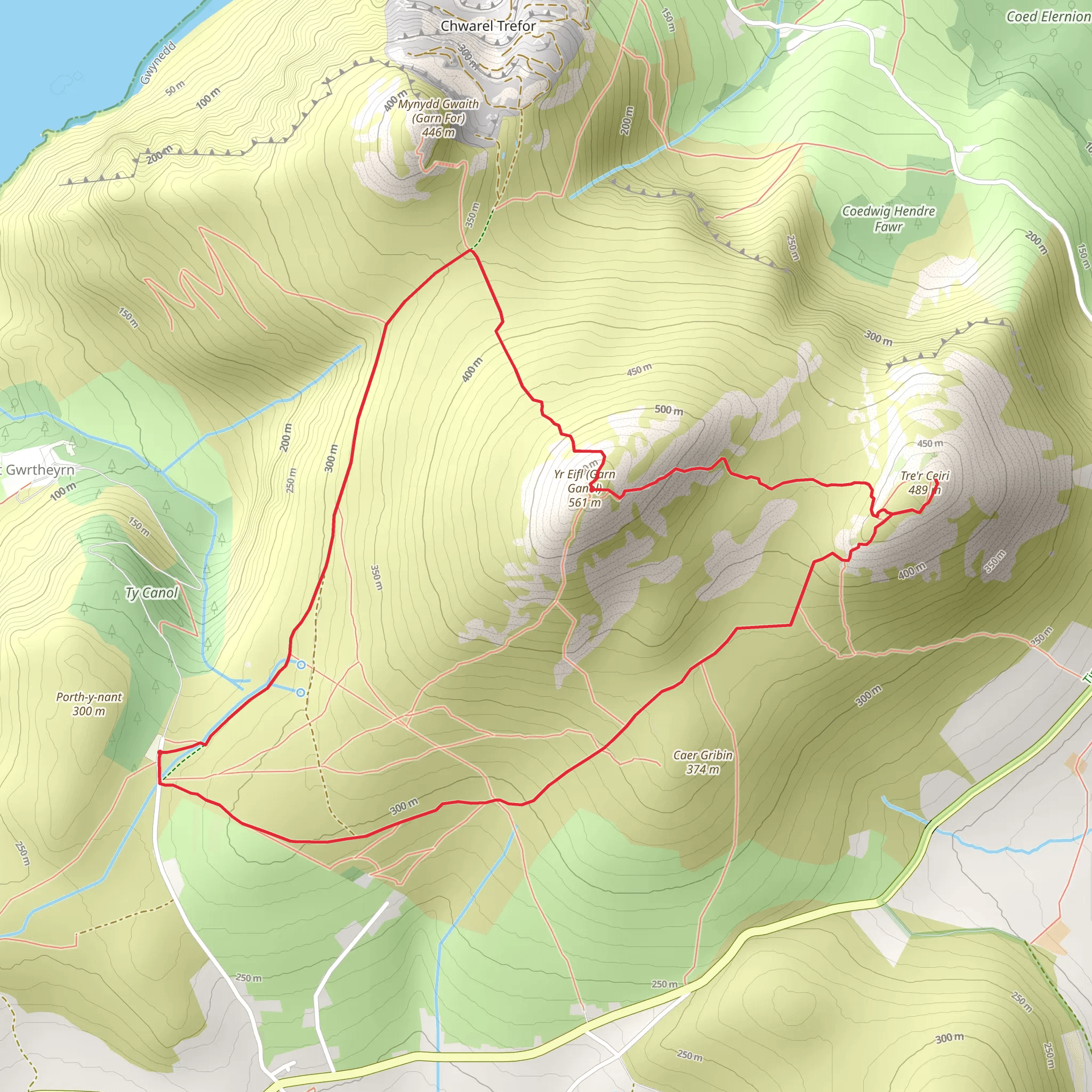 Yr Eifl Loop mobile static map