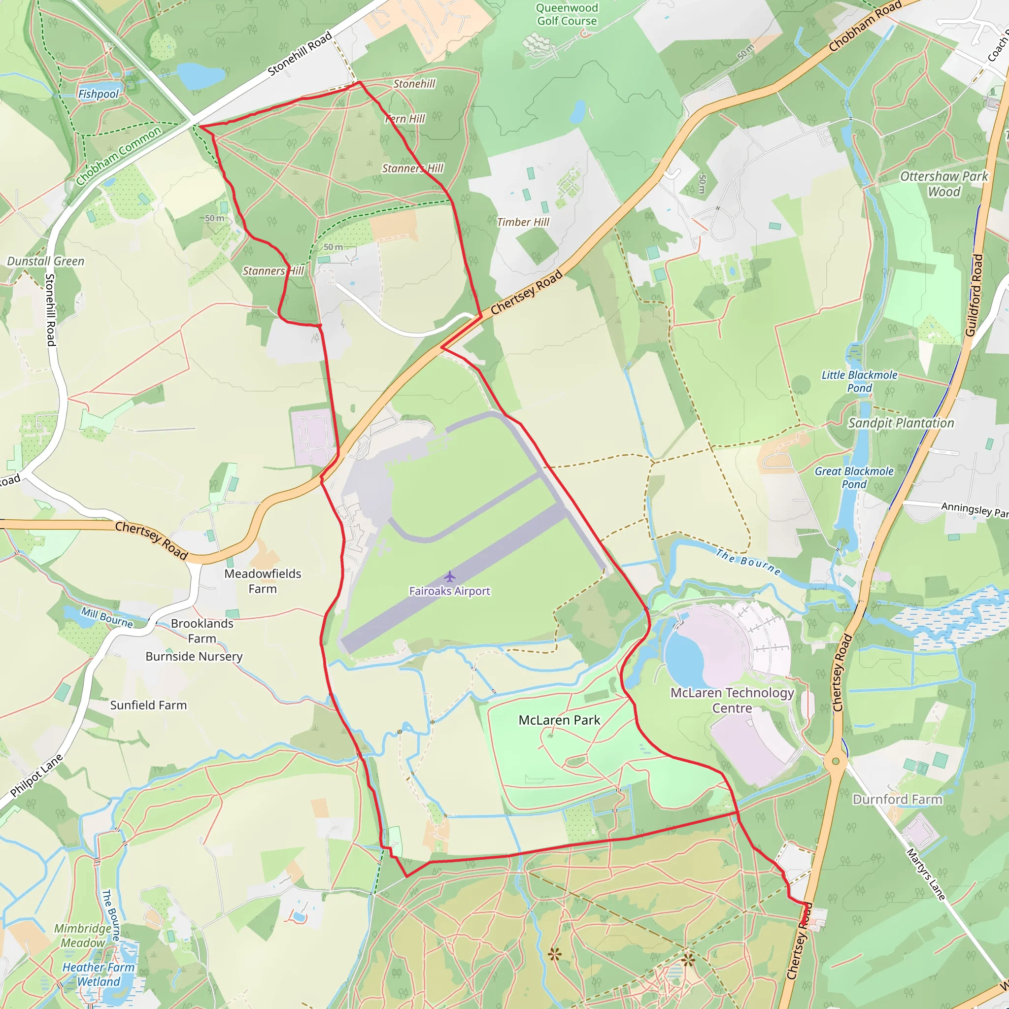 McLaren Park and Stanners Hill Loop mobile static map