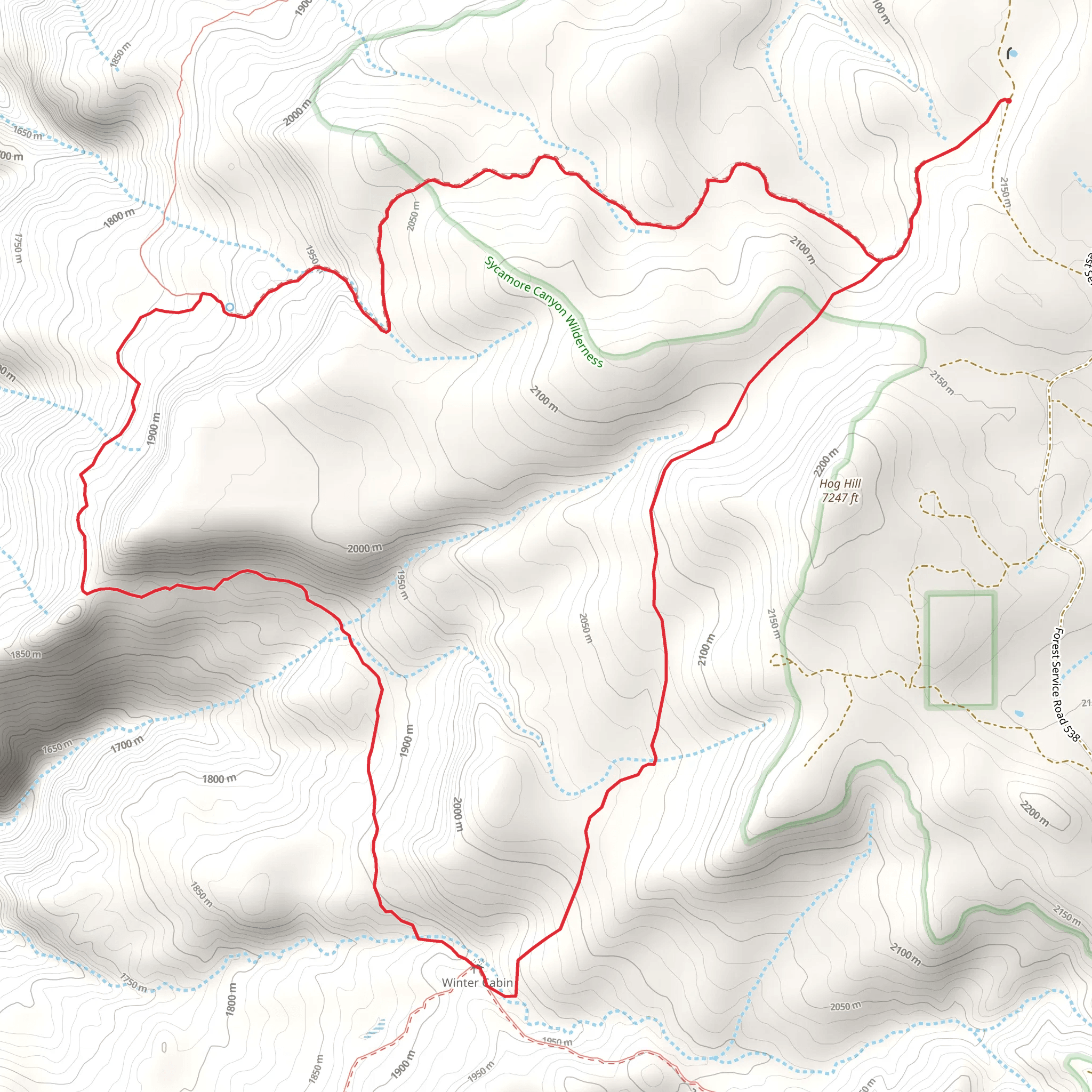 Hog Hill and Dorsey Spring Trail mobile static map