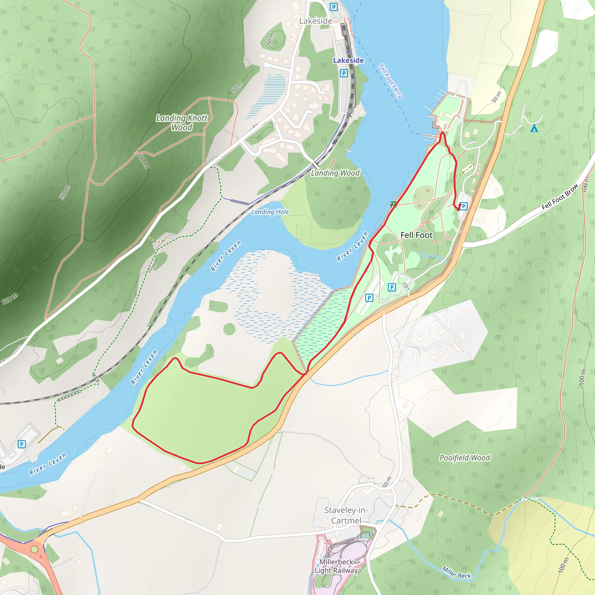 Fell Foot National Trust Loop mobile static map
