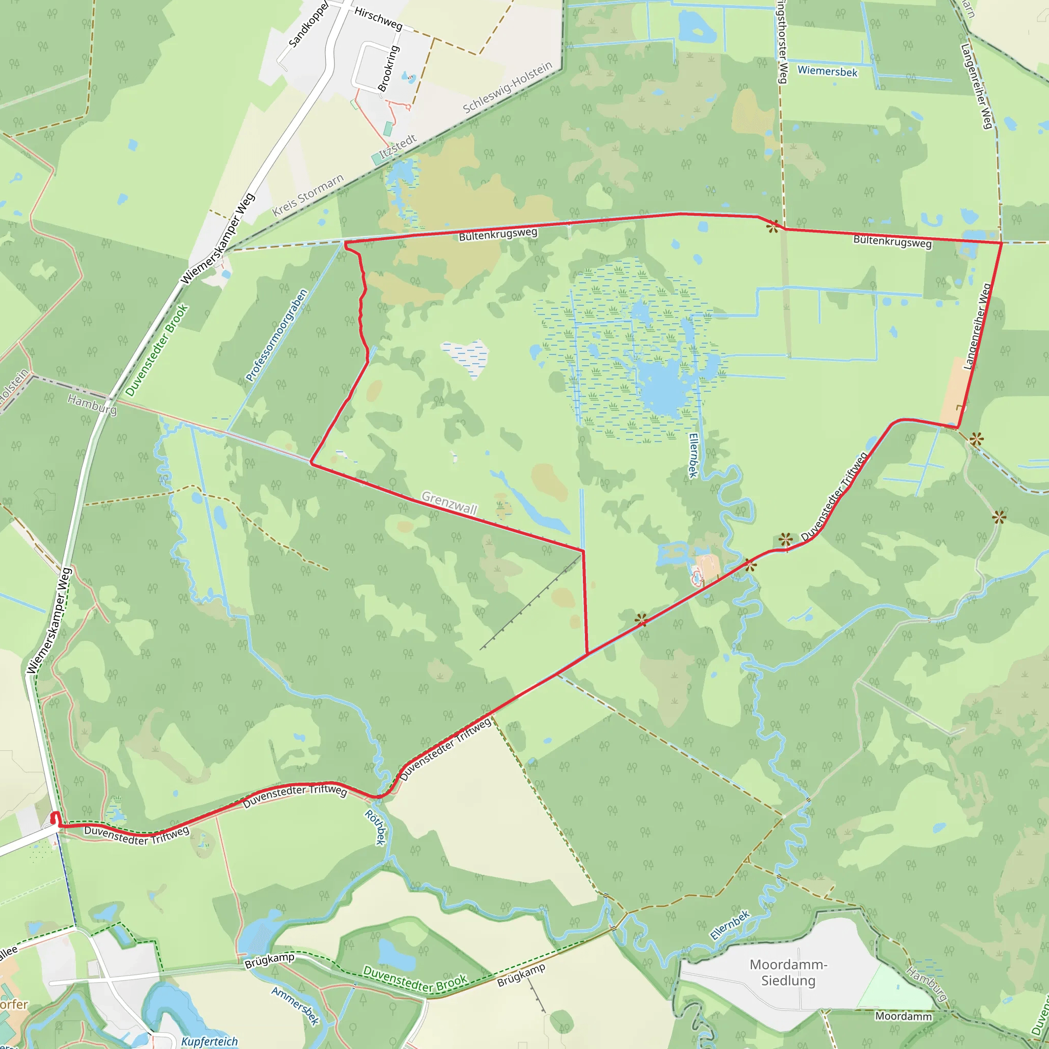 Duvenstedter Triftweg and Zum Grenzwall Loop mobile static map