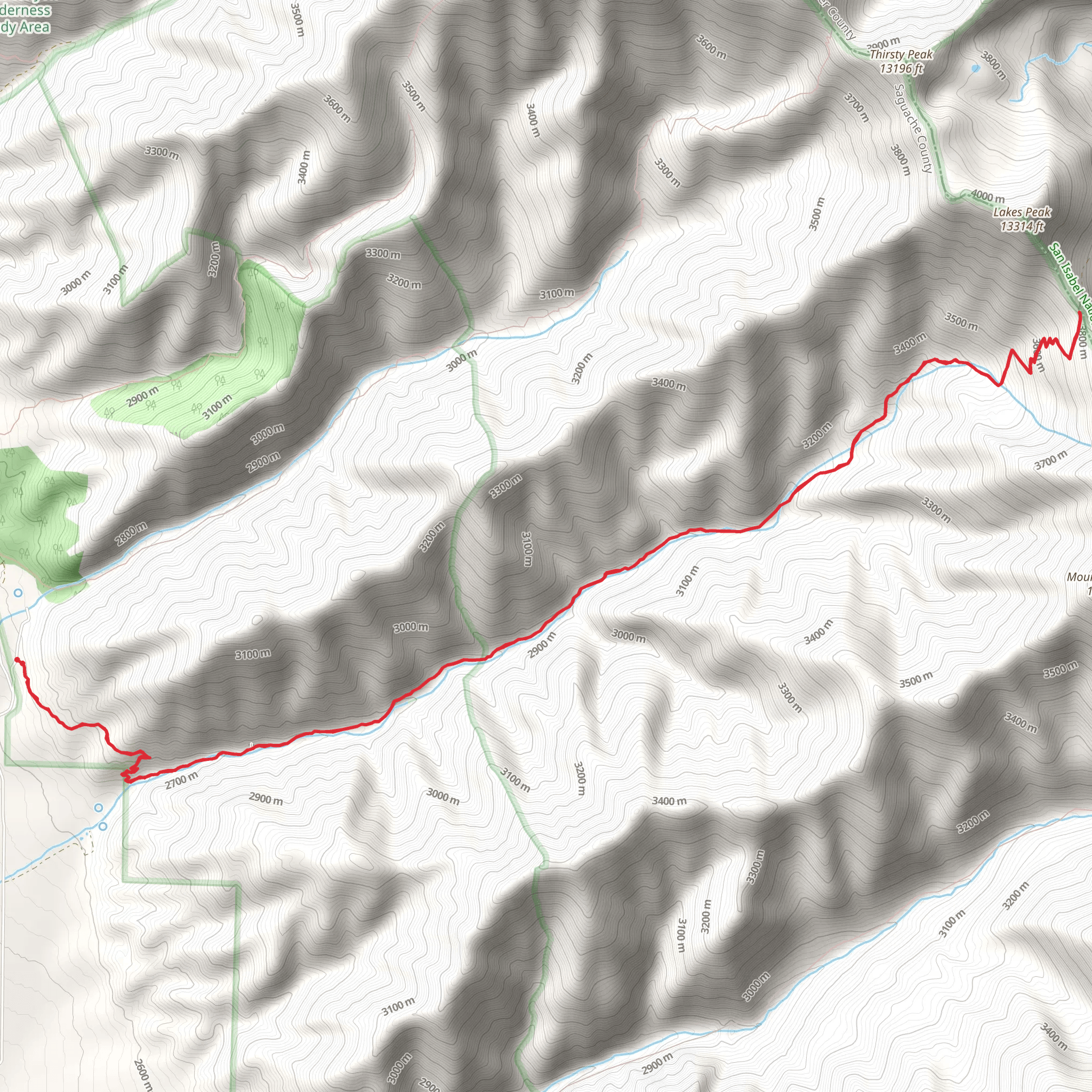 Major Creek Trail mobile static map