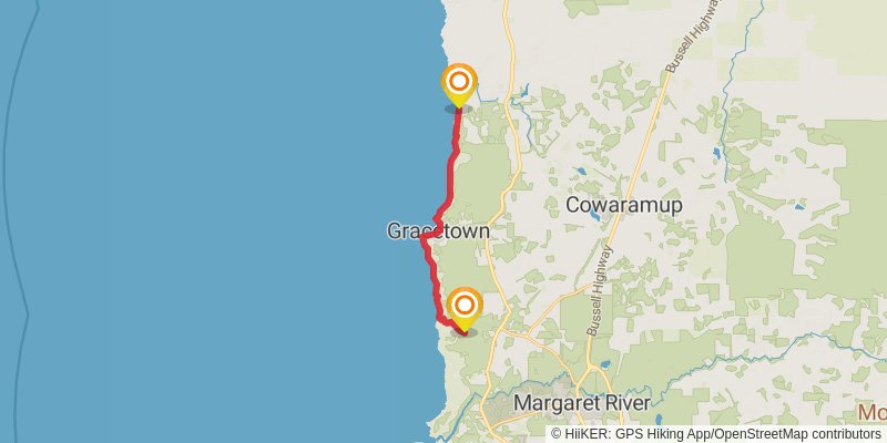Cape to Cape Track stage 3 Map
