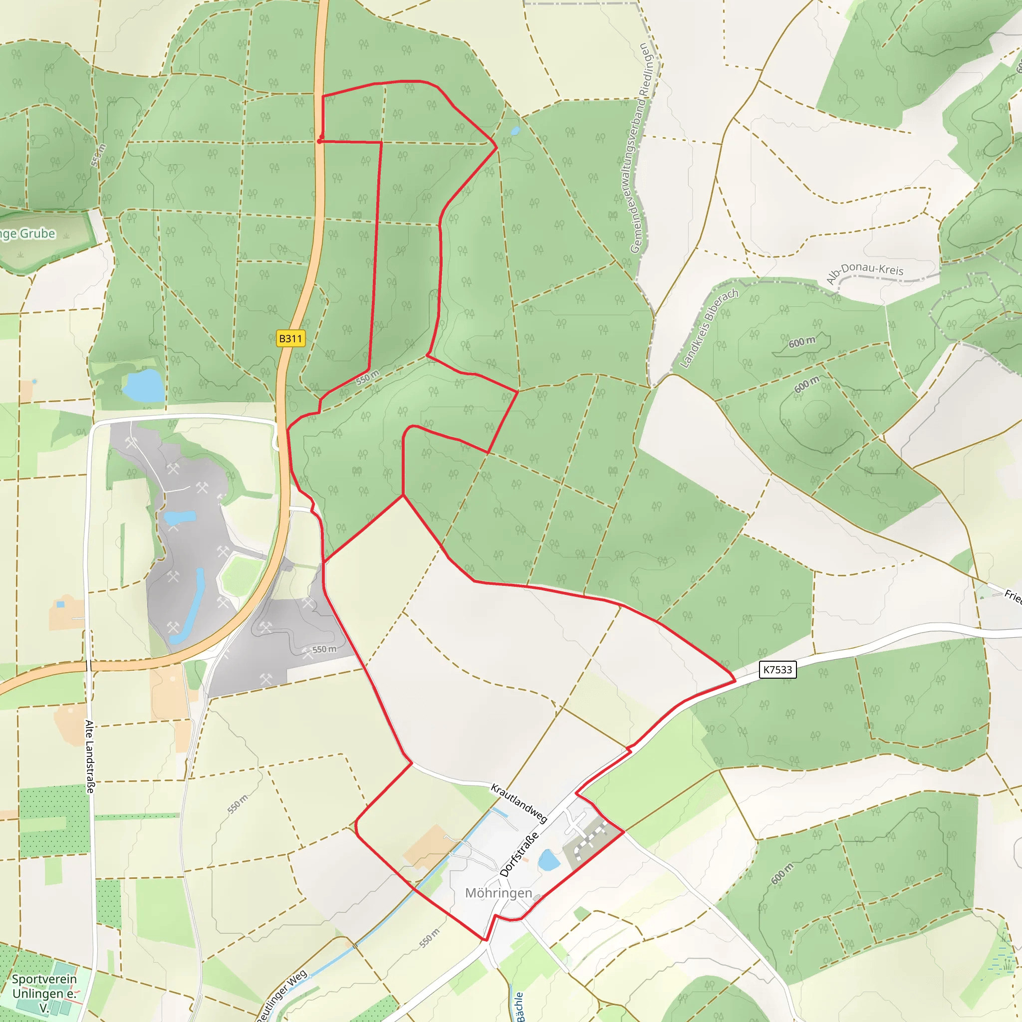 Möhringen Loop mobile static map