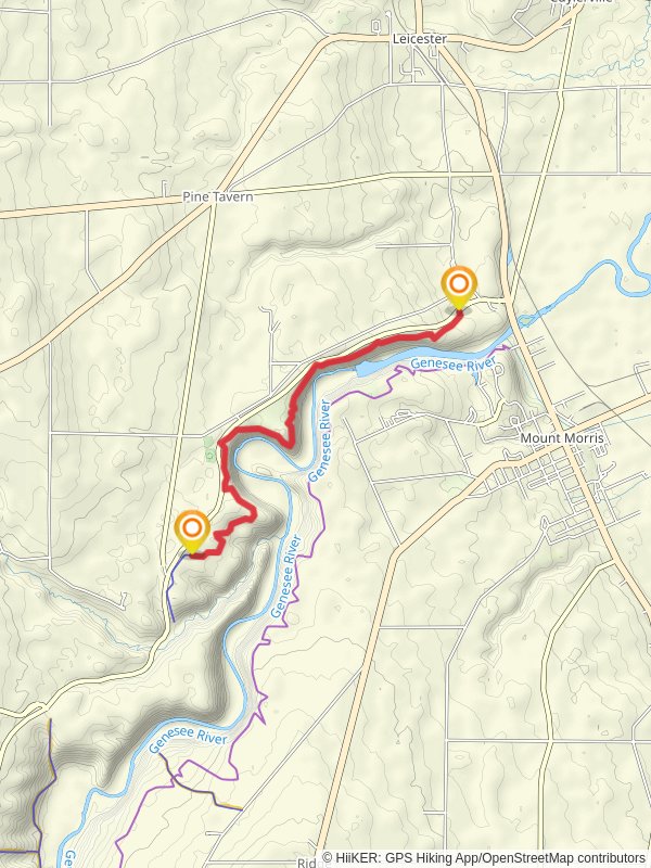 Mount Morris Lake and Highbanks Trail mobile static map