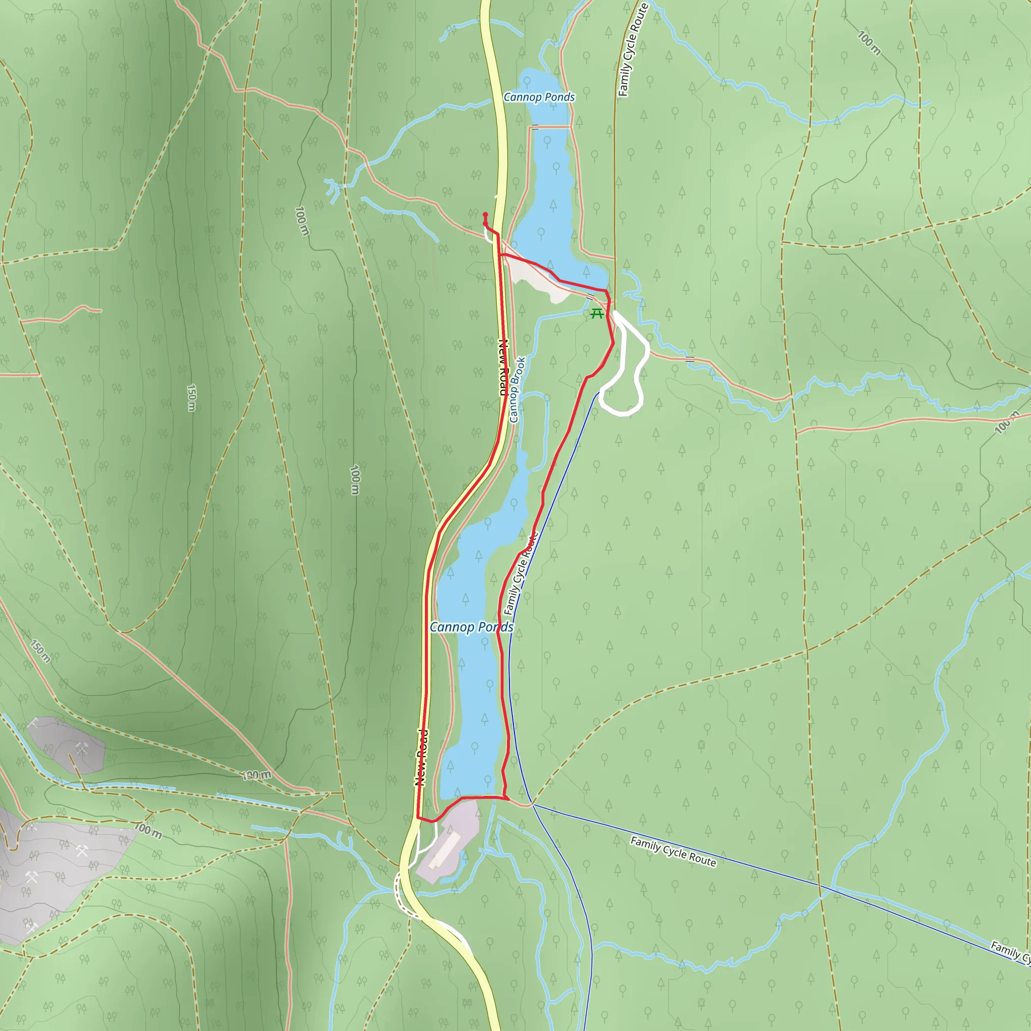 Cannop Ponds Loop mobile static map