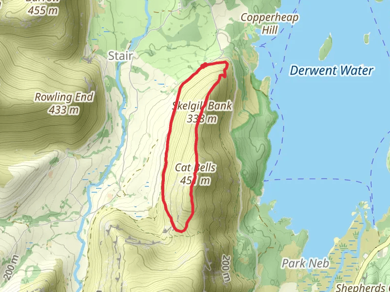 Cat Bells Loop mobile static map