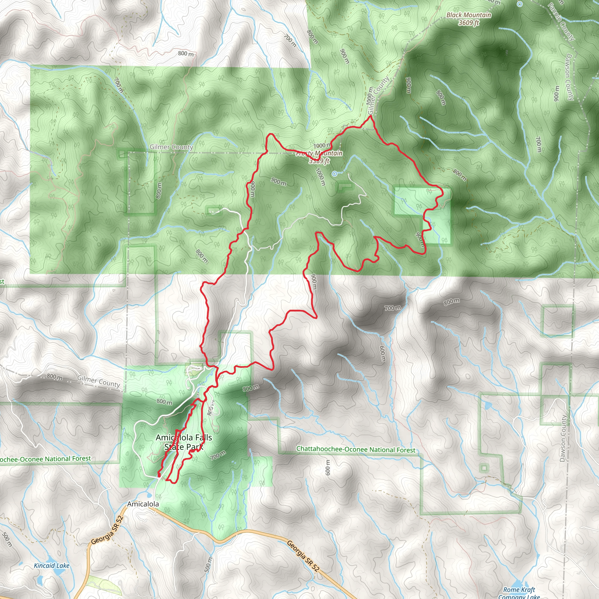 Creek Trail and AT Approach Trail Loop mobile static map