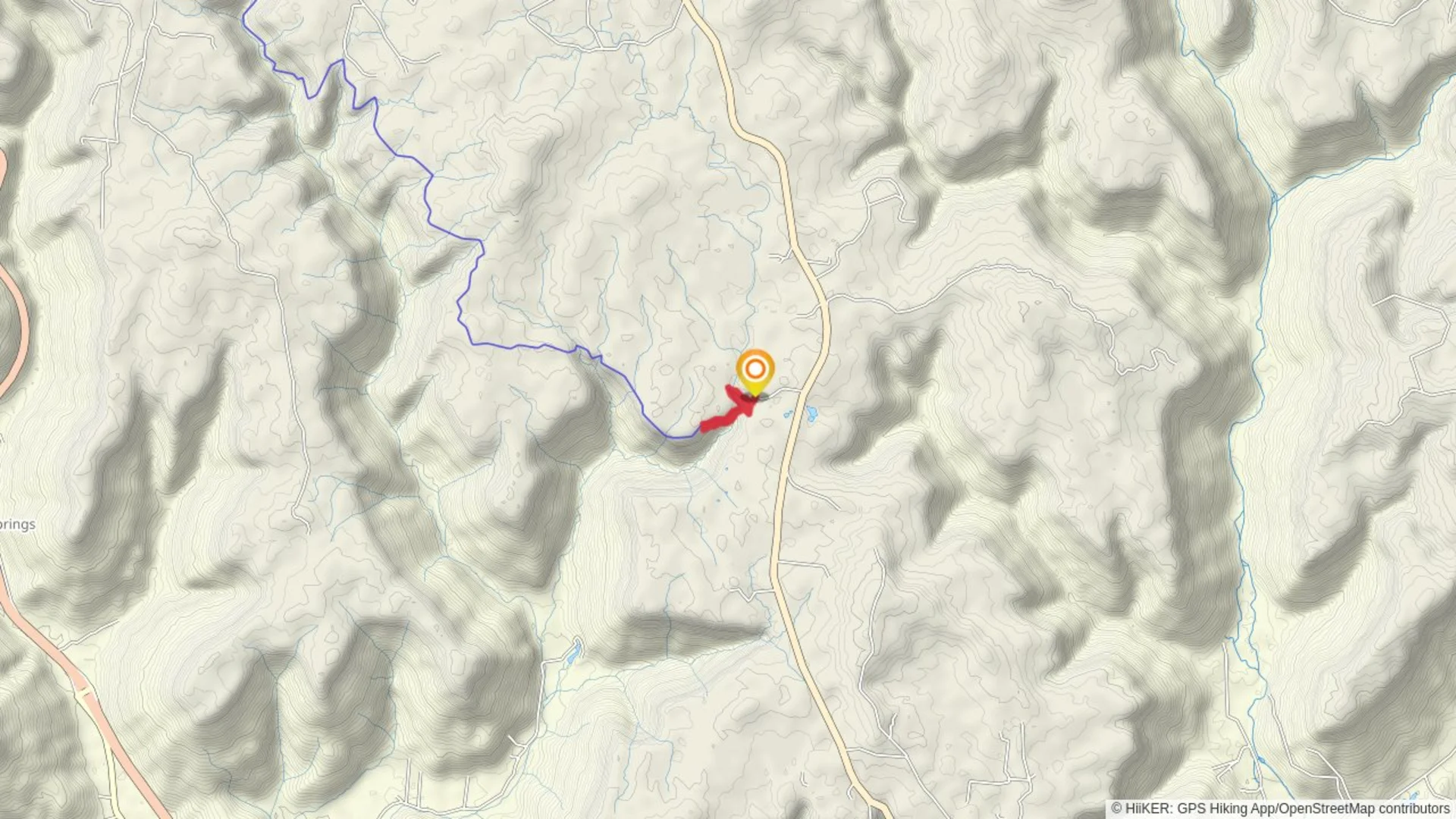 An image depicting the trail Foster Falls Overlook Trail and Fiery Gizzard Trail and its surrounding area.