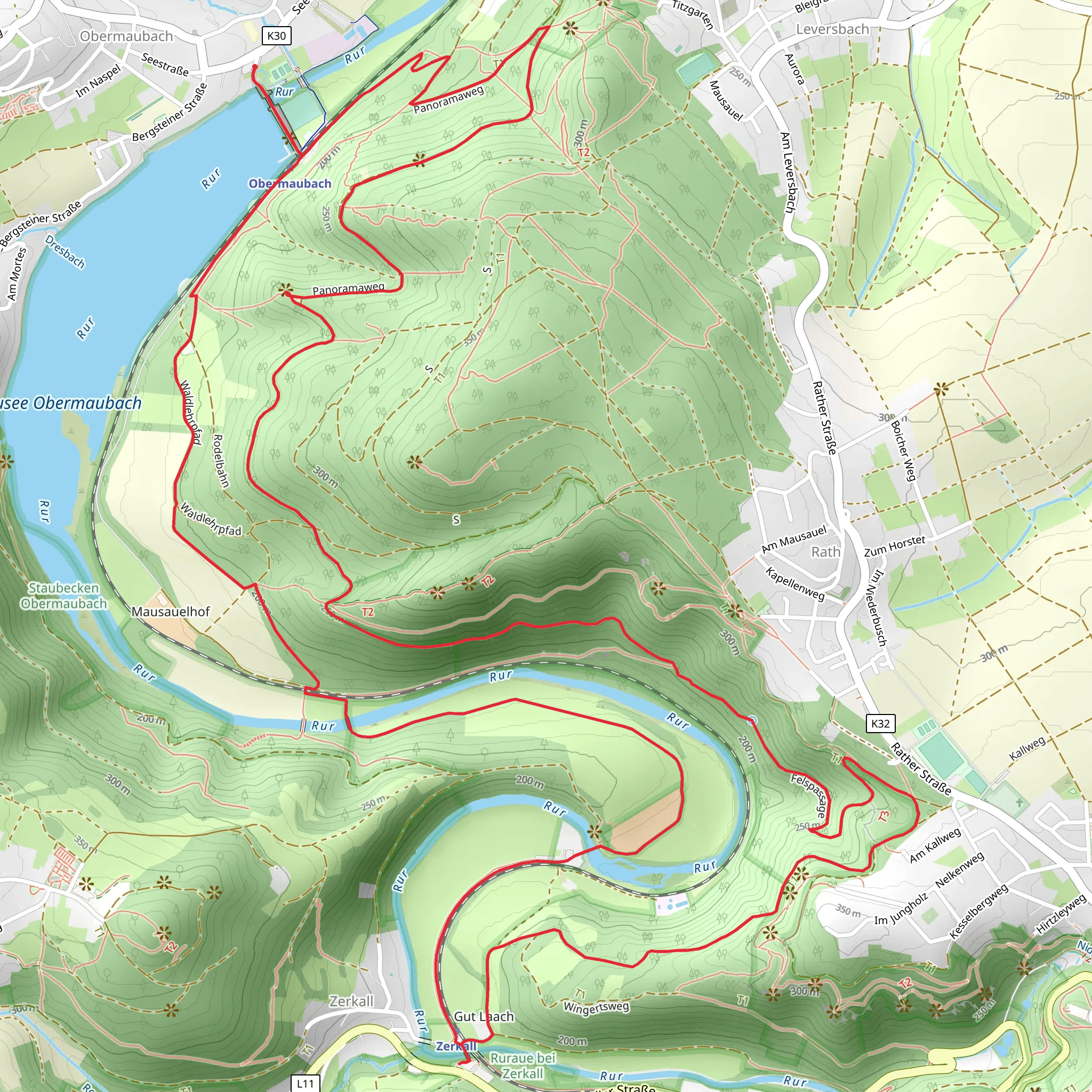 Felsenweg and Kuhkopfsteig Loop mobile static map