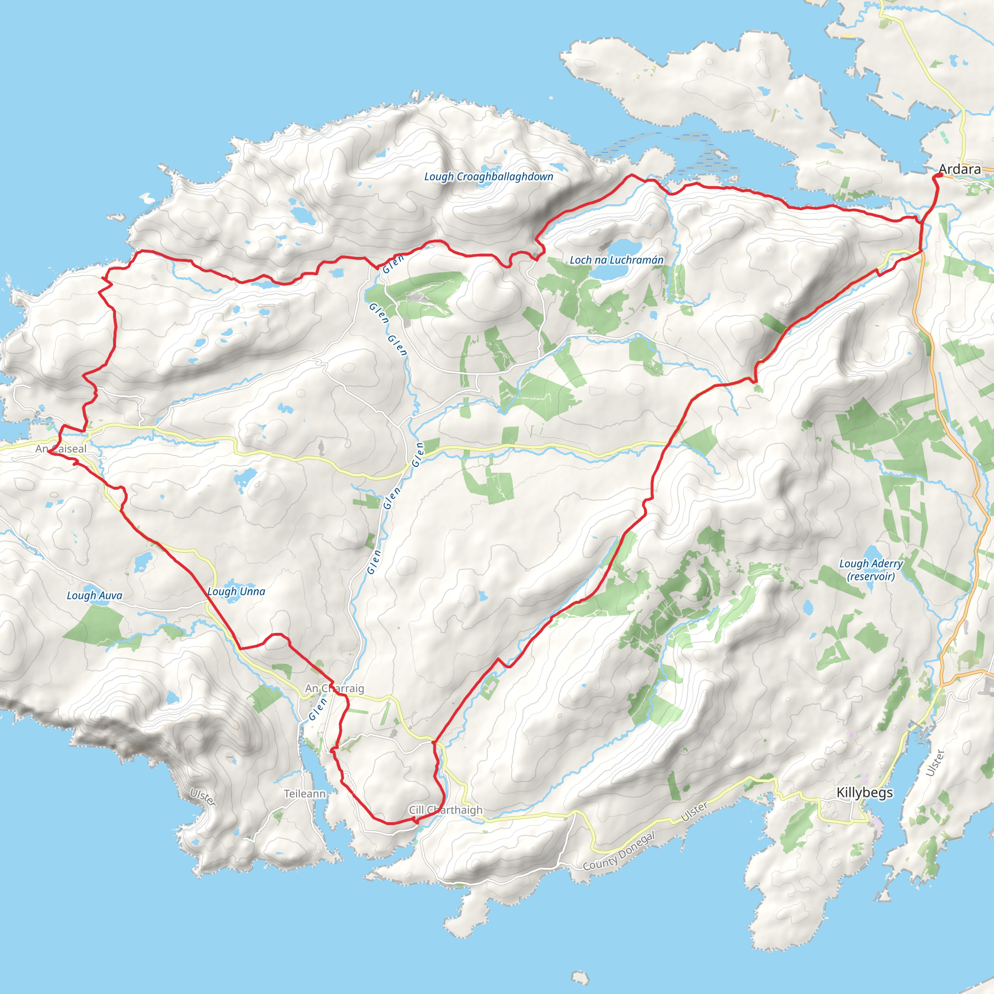 Slí Cholmcille - Sli Dhun na nGall mobile static map