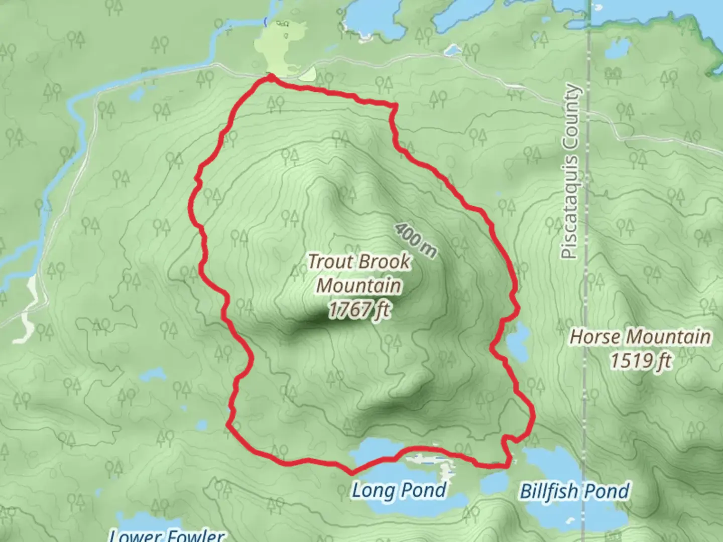 An image depicting the trail Five Ponds Trail and its surrounding area.