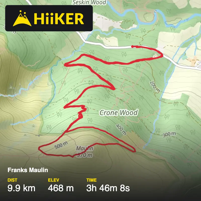 A map preview of the recording Franks Maulin.