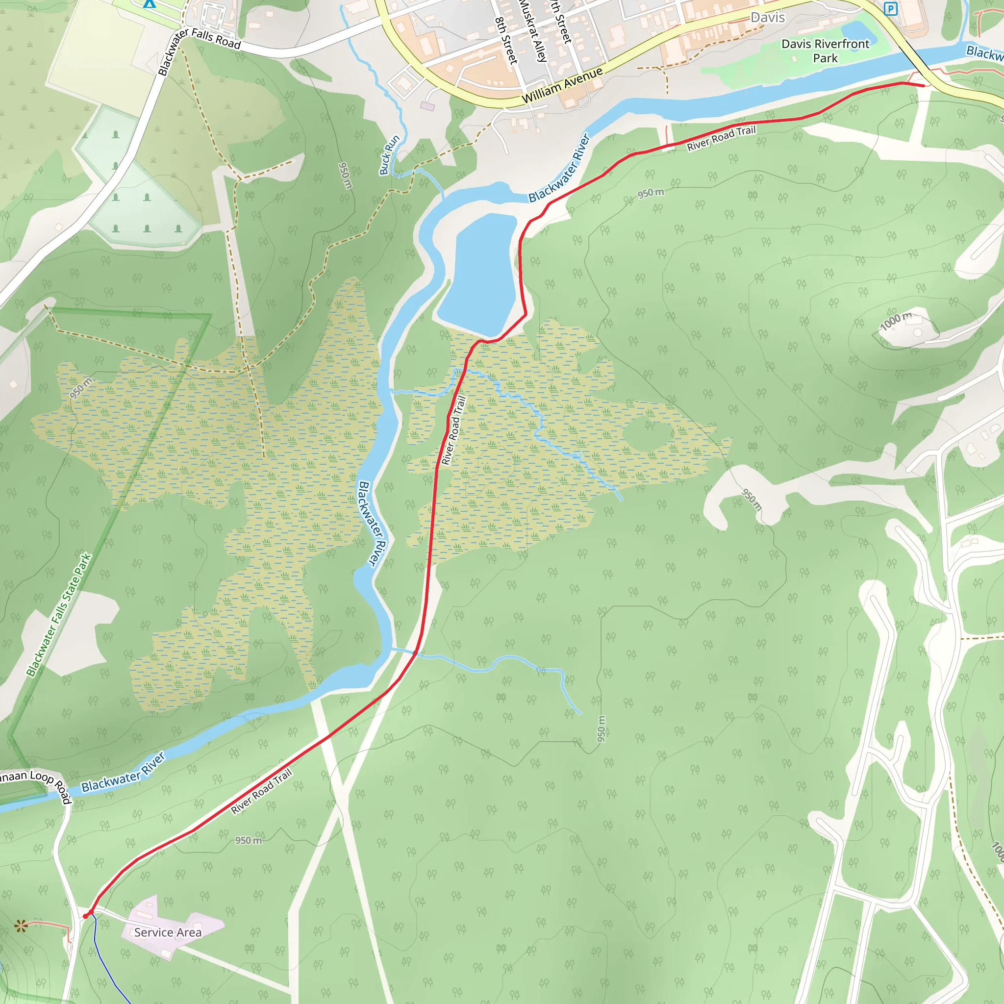 River Road Trail mobile static map