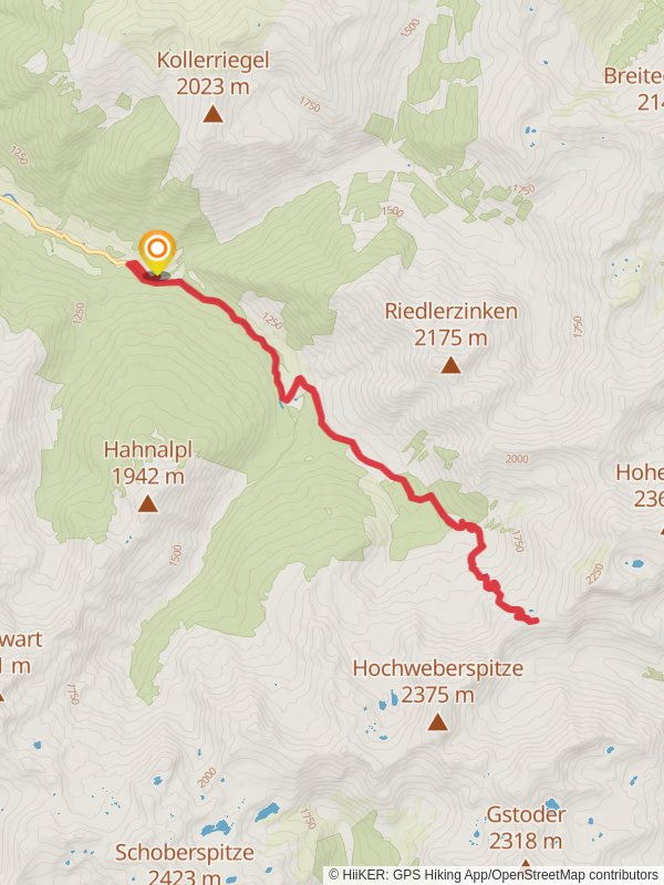 Glattjoch Chapel Trail mobile static map