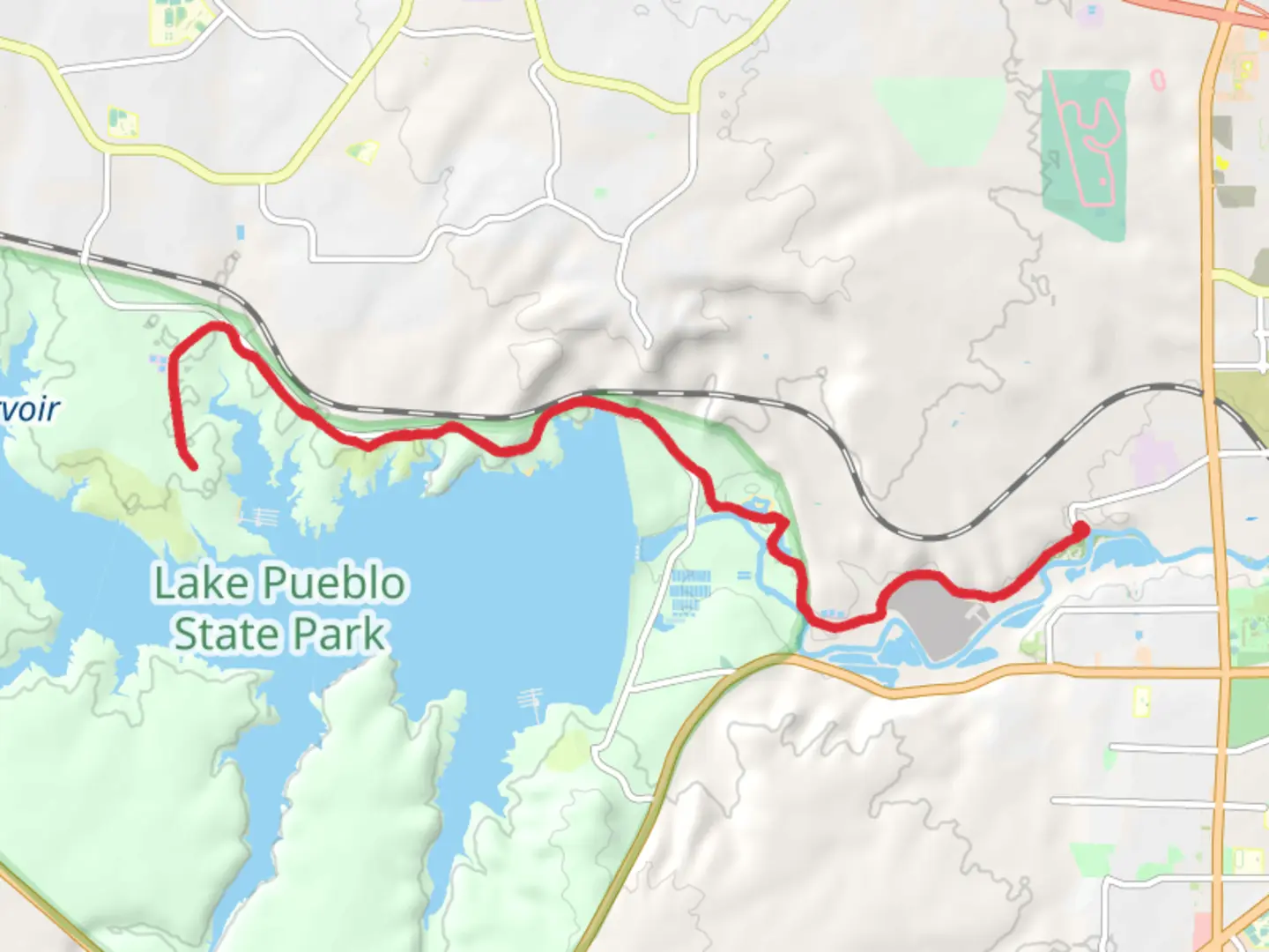 An image depicting the trail Arkansas River - North Marina MUP and its surrounding area.