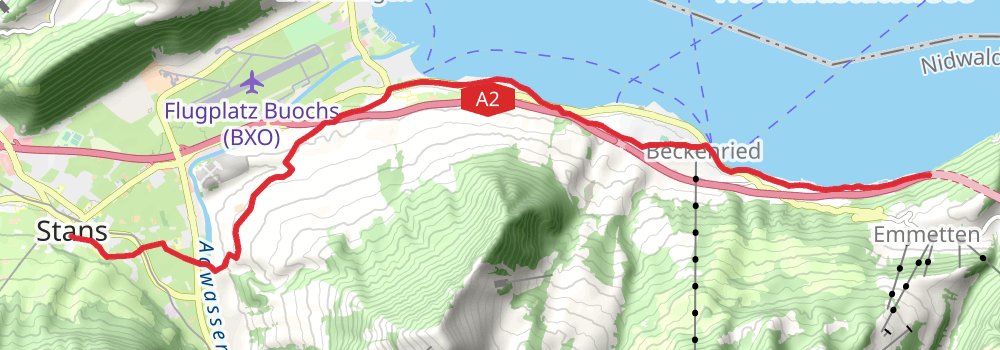 Camino Blumberg-Geneva via Frauenfeld stage 11 Map