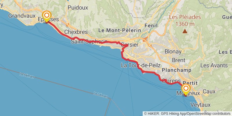 Camino Müstair-Geneva via Martigny stage 32 Map