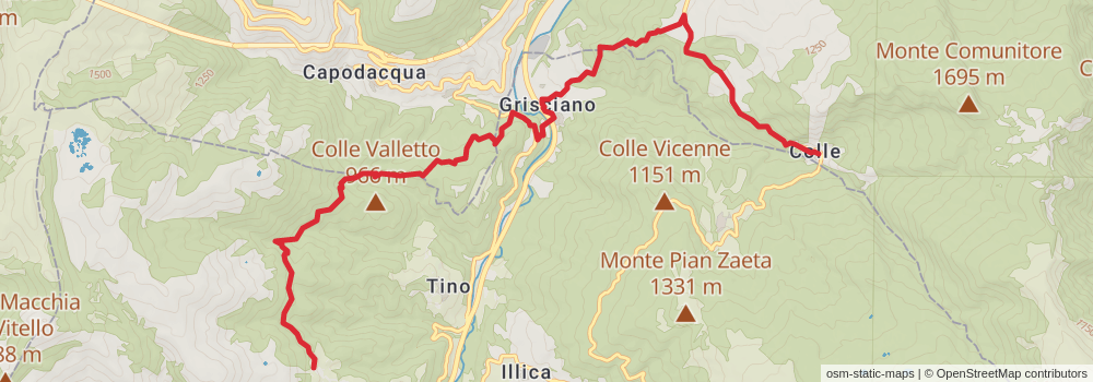 Sentiero Italia - Apennines Section stage 46 Map