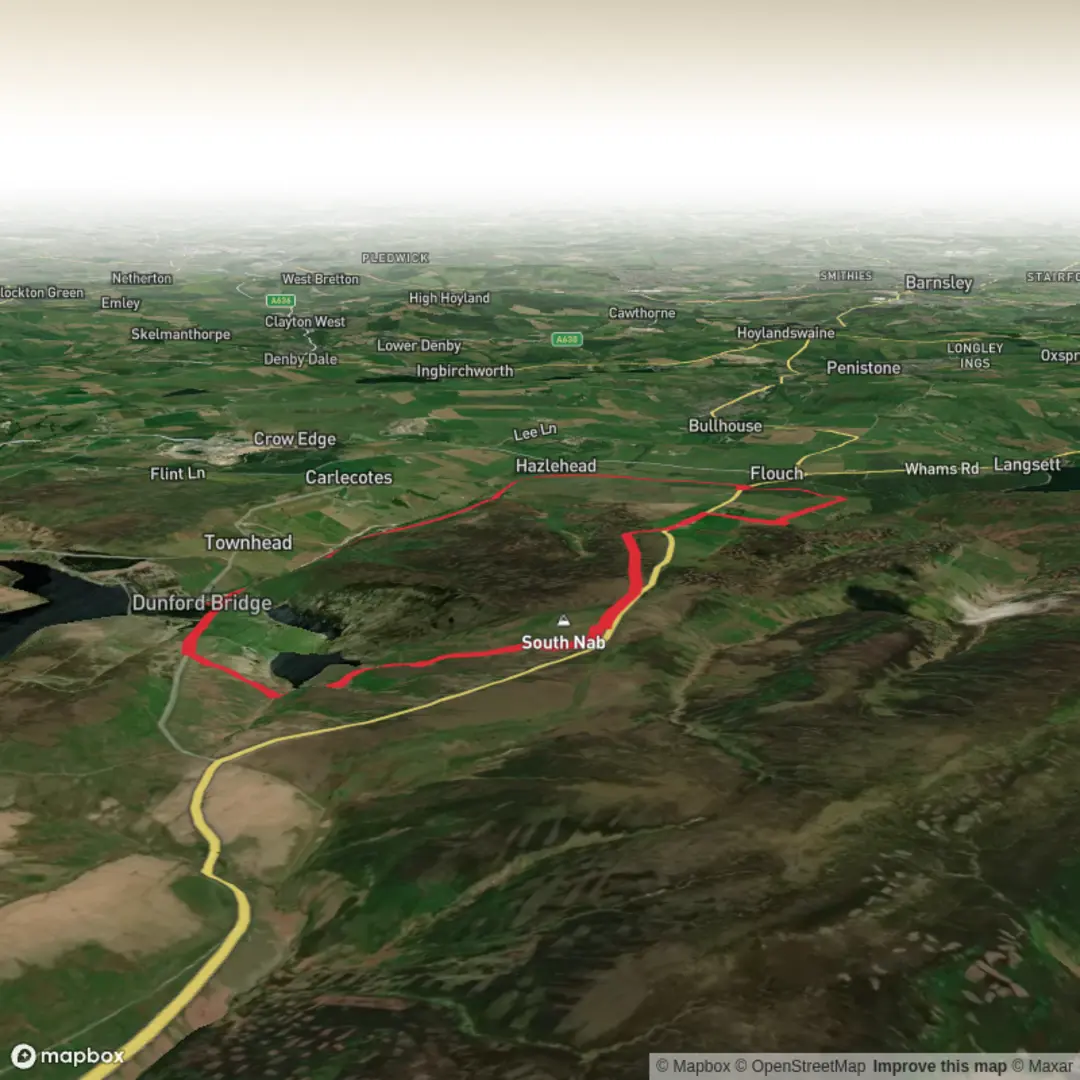 An image depicting the trail Dog and Partridge Circuit and its surrounding area.