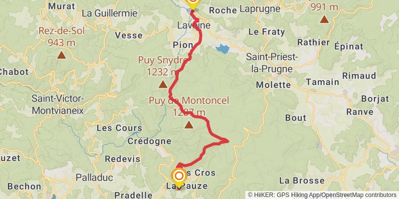 GR 3 - Vallee De La Loire stage 15 Map