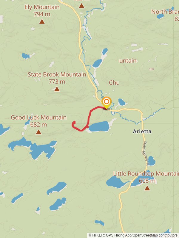 Good Luck Lake and Good Luck Mountain mobile static map