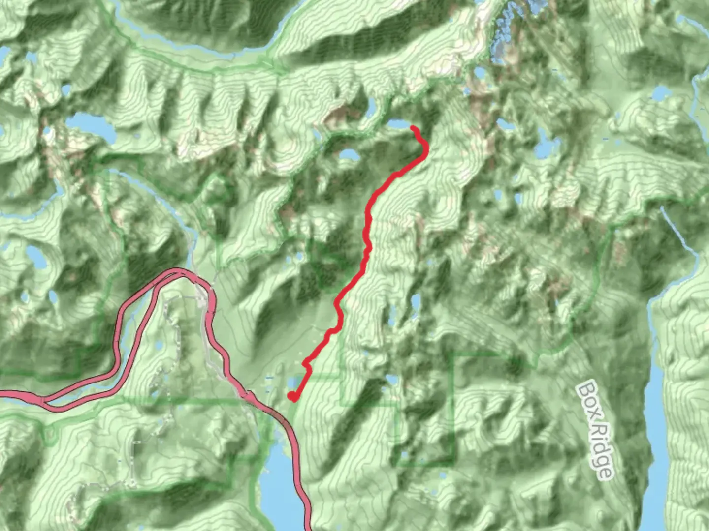 An image depicting the trail Joe Lake via Gold Creek Trail and its surrounding area.
