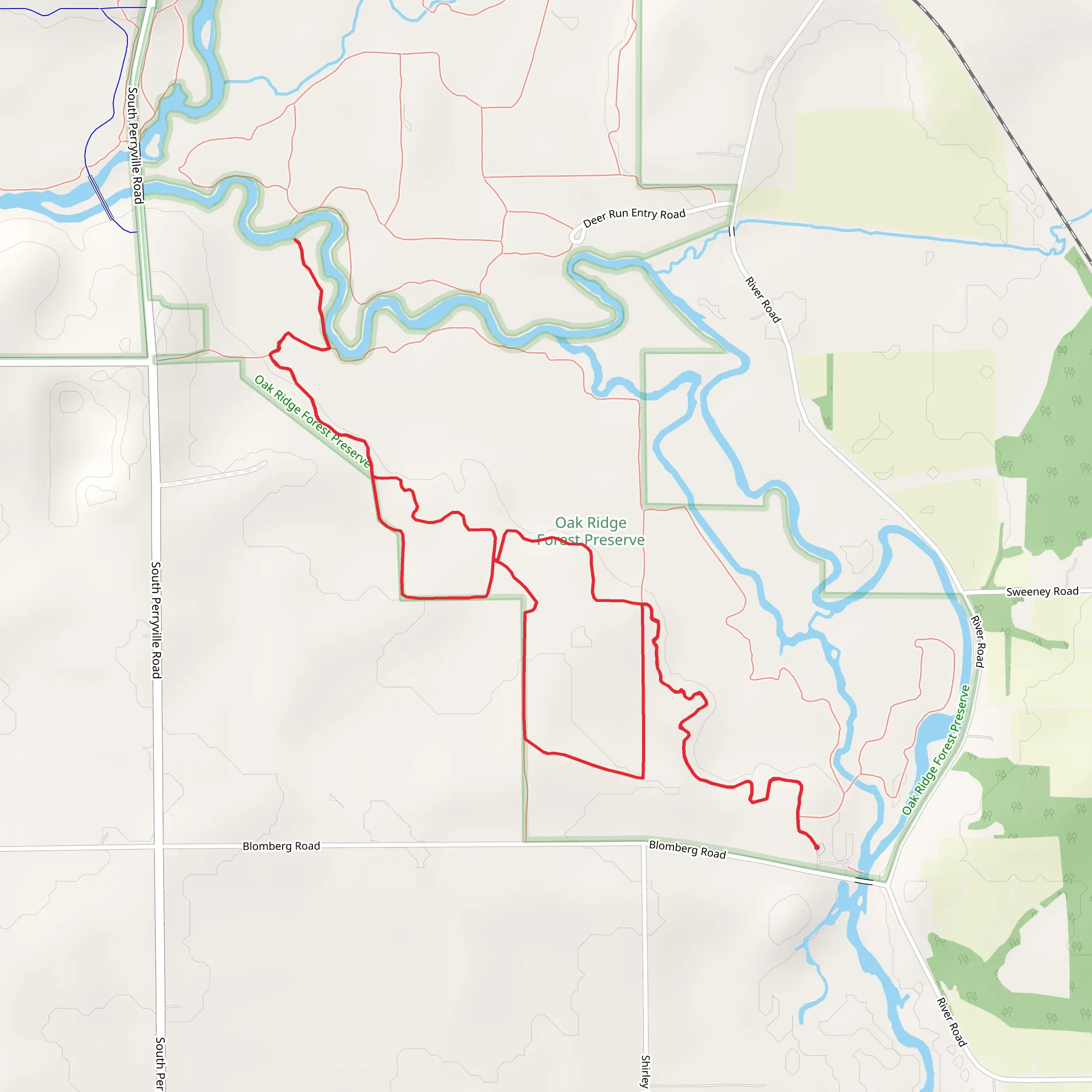 Blue, Orange and Green Trail mobile static map
