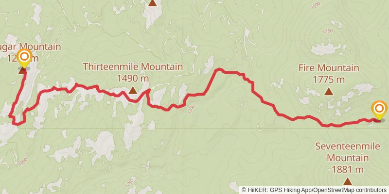 Ultra Pedestrian North Loop stage 227 Map