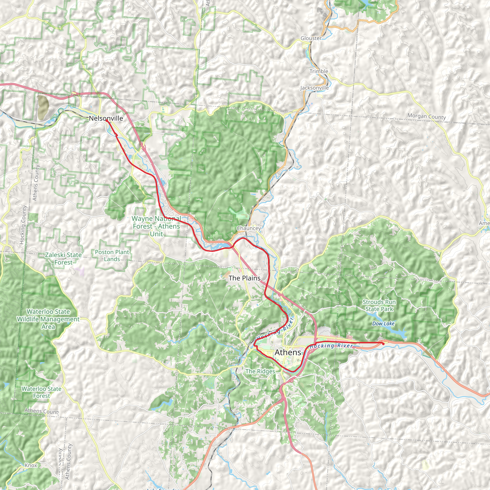 Hockhocking Adena Way mobile static map