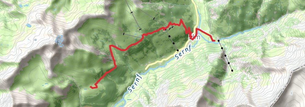 Via Alpina - Red Trail stage 68 Map